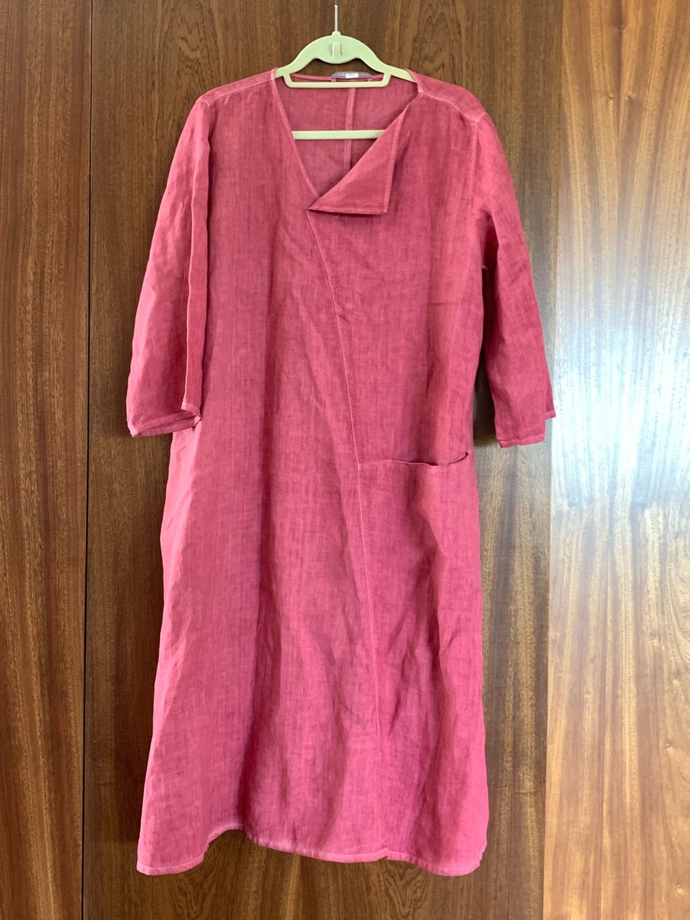 Elemente Clemente Linen Midi Dress in Rose